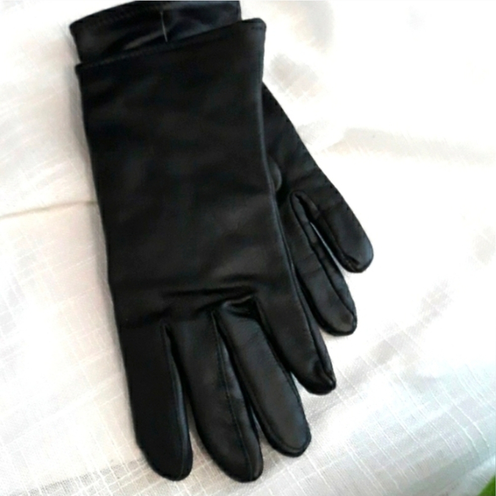 Samco Unisex Black Leather Dress Gloves Size 9